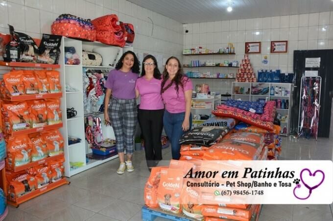 Imagem de compartilhamento para o artigo Amor em Patinhas Pet Shop conta com equipamentos de última geração para atender seu amigo de quatro patas da MS Todo dia